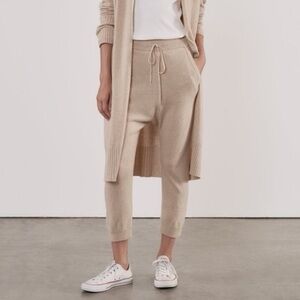 NILI LOTAN Cashmere Paris Sweatpant in Oatmeal